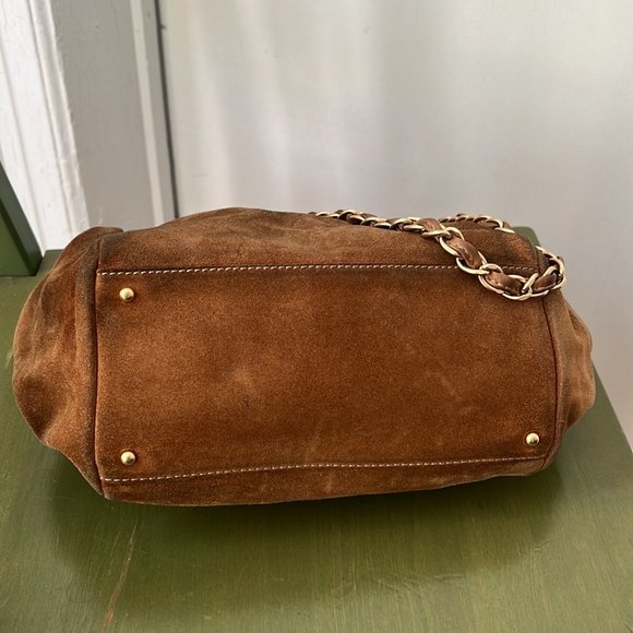 CHANEL brown suede chain shoulder bag 2002 vintage - Picture 11 of 11
